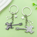 Guitar, Microphone and Saxophone Charm Keychains Featuring Red Flame Across 11 Variations view 3