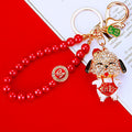Chinese Zodiac Animal Keychains with Red Bead Fortune Loops view 4
