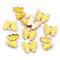 Colorful Enamel Butterfly Charms with Gold Tone Edges view 11