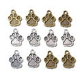 Openwork Paw Print Metal Pendant Charms in Two Finishes view 4