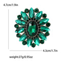 Oval Crystal Radiant Flower Brooch in Five Colorways view 10