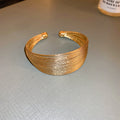 Wide Multirow Textured Open Cuff In Silver Tone Or Gold Tone view 7