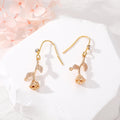Gold Tone Crystal Animal and Symbol Hook Earrings in Thirteen Designs view 6