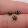 Petal Pattern Round Metal Spacer Beads in Three Finishes view 5