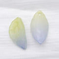Frosted Glass Leaf Charms in Nine Gradient and Flecked Finishes view 12
