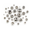 Smooth Round Spacer Beads in Gold and Silver Tones view 4