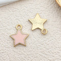 Enamel Zinc Alloy Clover Enamel Charm Pendants