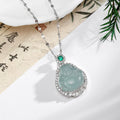 Laughing Buddha Pendant Necklaces Silver Tone 4 Stone Looks view 7
