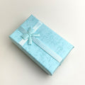 Blue Pink Bow Ribbon Rectangular Jewelry Packaging Boxes view 6