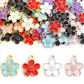 Small Enamel Blossom Charm Collection for Jewelry Making view 4