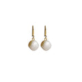 Iridescent Baroque Pearl Drop Earrings Gold Hook Style view 5