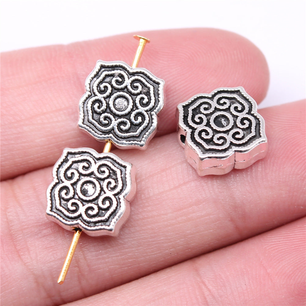 11x5mm 2.6g Multi-Color Zinc Alloy Flower Small Hole Spacer Beads for DIY Bracelet Jewelry Making