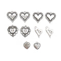 Antique Silver Heart Metal Beads with 10 Listed Options view 5
