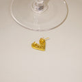Heart Crystal Brooch Pin Baguette Stones Gold Silver Tone view 2