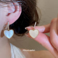 Shell Heart Stud Earrings In Three Coordinated Designs view 4