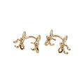 Tiny Bow Double Ear Cuffs in Polished Statement Design view 5