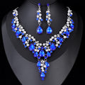 Black Silver Tone Horse Crystal Eleven Designs Metal Necklace and Earring Set view 12