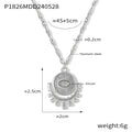 Titanium Steel Sun Eye Zircon Pendant Necklace 4 Options view 6