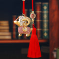 Jeweled Fortune Sheep Car Hangers in Four Colors plus One Plain Red Tassel view 9
