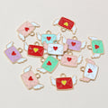 Enamel Love Letter Charms in Seven Color Styles for Jewelry view 1