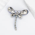 Dragonfly Crystal Two Designs Metal Brooch Pin 5.7 x 5.1 cm view 4