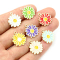 Enamel Daisy Flower Charms in Multiple Colors, Shapes and Mixes view 3