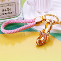 Jeweled Butterfly Bow High Heel Keychains in Pink, Red and Purple view 2