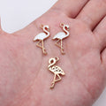 Enamel Flamingo Charms in Four Colors with Gold Tone Outlines view 1