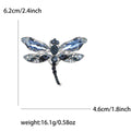 Rhinestone Dragonfly Brooch Silver Alloy Red Blue Multicolor view 7
