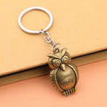 Creative Owl Alloy Keychain Bag Charm Pendant for Men