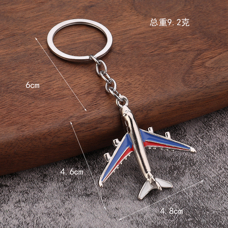 Airplane Souvenir Zinc Alloy Keychain Gift for Aviation Fans