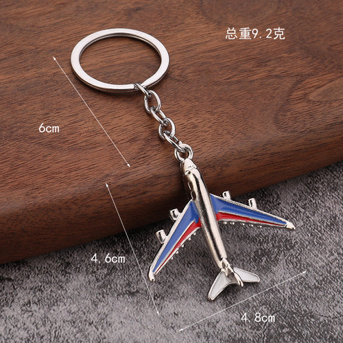 Airplane Souvenir Zinc Alloy Keychain Gift for Aviation Fans
