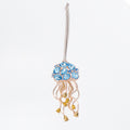 Rhinestone Ballerina Jellyfish Pendant Ornaments Rose Gold view 5