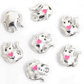 Tiny Elephant Enamel Charms in Ten Bright Colorways view 7