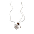 Delicate Grape Cluster Necklace with Pearl Bead Charms view 5