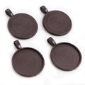 Colorful Round Cabochon Pendant Bases in Ten Options view 6