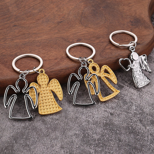 Guardian Angel Metal Keychain Bag Charm Gift Accessory