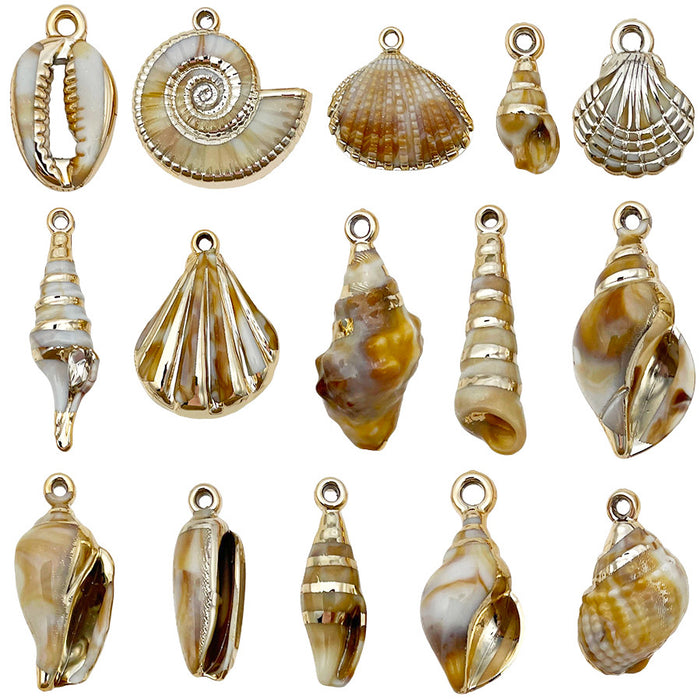 Gold-Tone Shell Shell Charms with 54 Listed Options