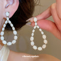 Beaded Teardrop Earrings in Four Colors for Everyday Styling view 3