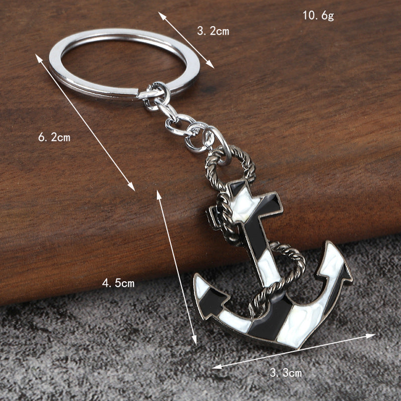 Anchor Metal Keychain for Car Keys and Everyday Use
