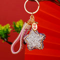 Full Crystal Star Keychains with Jeweled Wrist Straps in Eight Colors view 11