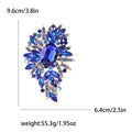 Oversized Faceted Crystal Cluster Brooch in Six Colors view 8
