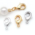 Metal Lobster Clasps in Two Sizes and Three Color Finishes view 3