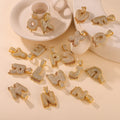 Gold Pave Bubble Letter Pendants and Chain Options view 2