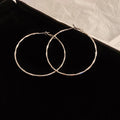 Silver Tone Textured Hoop Earrings in Three Sizes Decorative Jewelry view 7