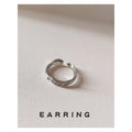 Silver Tone Wide Irregular Textured Open Ring For Women view 3