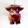 Cartoon Cow Printed Acrylic Ball Chain Hanging Charms in Six Designs view 8