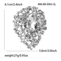 Heart Crystal Filigree Brooch in Twelve Colors for Jackets Scarves and Lapels view 12