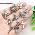 Antique Silver Cross Metal Charms with 21 Listed Options view 2