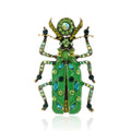 Red Gold Tone Beetle Crystal Enamel Four Designs Metal Brooch Pin view 7